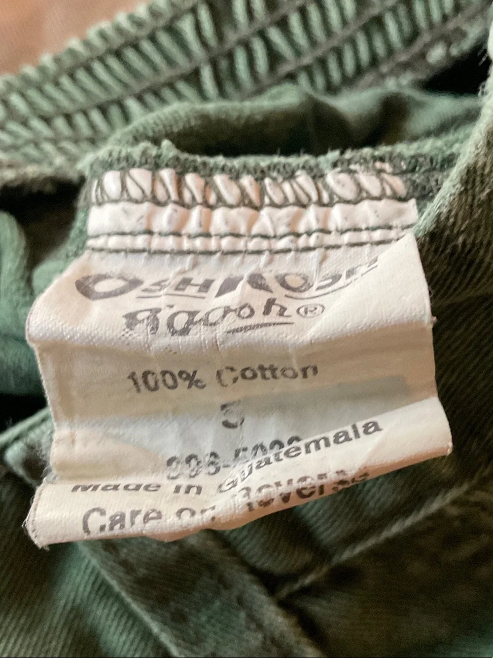 Vintage OshKosh B'gosh cotton Forest Green Cargo Shorts